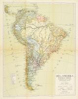 Dél-Amerika politikai térképe, tervezte: Kogutowicz Manó, 1:20 000 000, Magyar Földrajzi Intézet Rt., 92×66 cm