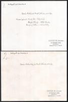 1938 Bp., Csiszár András hadnagy és Knob Jolán esküvője, Schäffer Gyula felvételei, 2 db pecséttel j...