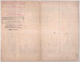 Német Birodalom / Berlin 1898. "Neues Hansaviertel Terrain-Aktien-Gesellschaft" részvénye ...