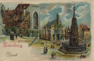 Nürnberg church hold to light Litho