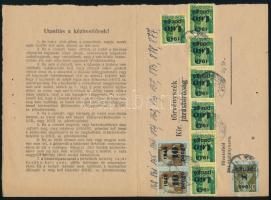 1945 Nyomtatvány 39,2P bérmentesítéssel