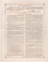 Német Birodalom / Gladbach 1862. "Gladbachi Tűzkár Biztosító Részvénytársaság" belépési ta...