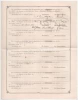 Német Birodalom / Gladbach 1862. "Gladbachi Tűzkár Biztosító Részvénytársaság" belépési ta...