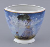 MMI / GOEBEL- Artis Orbis: Claude Monet festménye nyomán díszített porcelán váza, jelzett, hibátlan, m: 11,5 cm