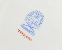 Herendi Viktória mintás porcelán hamutál, kézzel festett, jelzett, hibátlan, 13,511 cm