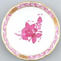 Herendi rózsaszín Apponyi mintás tálka, kézzel festett, jelzett, hibátlan, d: 10 cm
