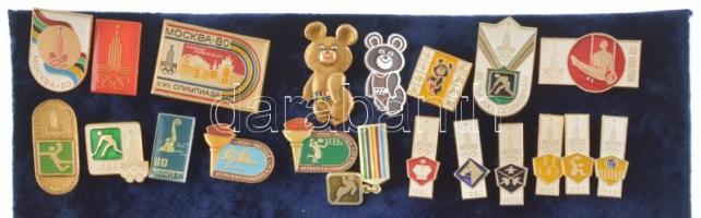 Szovjetunió 1980. "Moszkvai Olimpia" 20xklf jelvényből álló tétel T:1-2 Soviet Union 1980. "Moscow Olympics" 20xdiff badge lot C:UNC-XF