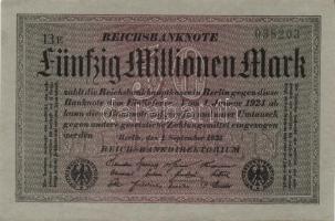 Német Birodalom / Weimari Köztársaság 1923. 50.000.000M(3x) T:I,I-