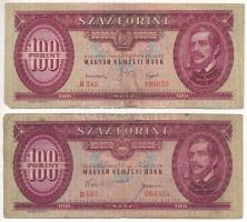 1949. 100Ft (5x) + 1957. 100Ft T:III,III-
Adamo F28, F29