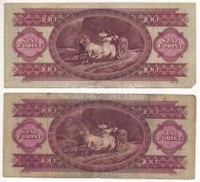 1949. 100Ft (5x) + 1957. 100Ft T:III,III-
Adamo F28, F29