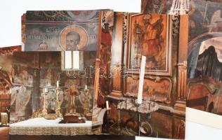 Ráckevei szerb templom ikonjai, berendezése, 14 db sorszámozott kép, 24×17 cm