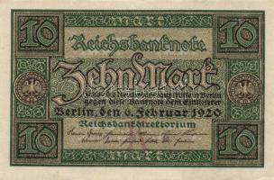 Német Birodalom / Weimari Köztársaság 1920. 10M T:I