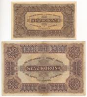 1920. 100K "A 020 046609" "Orell Füssli Zürich" nyomdahely jelöléssel + 1923. 10...