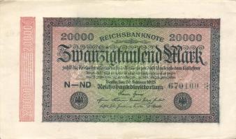 Német Birodalom / Weimari Köztársaság 1923. 20.000M T:I-