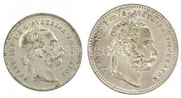Ausztria 1868. 20kr Ag "Ferenc József" + 1872. 10kr Ag "Ferenc József" T:1-,2 pa...
