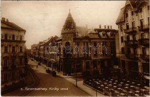1926 Szombathely, Király utca, Mezőgazdasági Takarék és Hitelbank Rt., Hotel Kovács szálloda és cukrászda. Dukesz Jenő kiadása