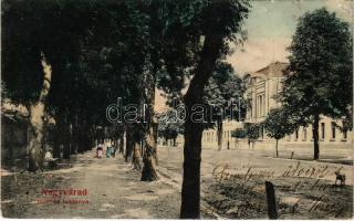 1908 Nagyvárad, Oradea; Honvéd laktanya. Rákos Vilmos kiadása / K.u.K. military barracks