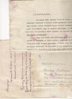 Magyarország 1940 Vitéz Falka Ferenc nyugalmazott tábornok levele párbaj ügyben + 2 db irat