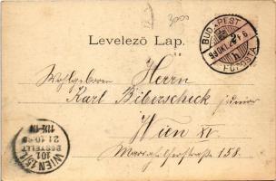 1899 (Vorläufer) Budapest I. Vár és Krisztinaváros. Ganz Antal 17