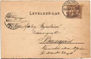 1900 Szigliget, vár. Mérei Ignác kiadása (szakadás / tear)