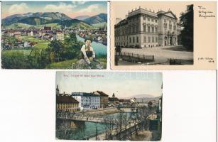 24 db RÉGI osztrák város képeslap / 24 pre-1945 Austrian town-view postcards