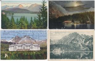 Tátra, Magas-Tátra, Vysoké Tatry; - 4 db RÉGI város képeslap / 4 pre-1945 town-view postcards