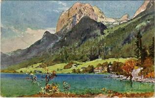 1913 Oberbayern, Hintersee mit Mühlsturzhörner s: E. Harrison Compton (EK)
