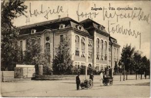 1917 Zagreb, Agram, Zágráb; Visa djevojacka skola / lányiskola / girls school (EK)