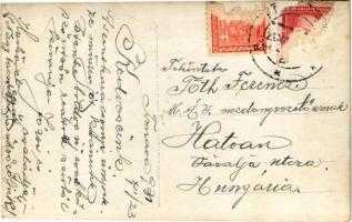 1931 Nagyszombat, Tyrnau, Trnava; italozó társaság, pincér / inn with waiter and drinking guests. ph...