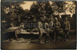 1917 Inspizierung durch den Divisionär und Brigadier. Deutschmeister im Felde 1916 / WWI Austro-Hungarian K.u.K. military inspection + "Kanonenbatterie No. 1. des k.u.k. Feldkanonenregiments No. 25."