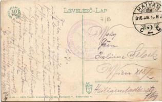1916 Hatvan, Cukorgyári bejárat. Vasúti levelezőlapárusítás 15. sz. 1915. + "Souv. Malteser Rit...
