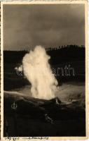 1939 Medgyes, Mediasch, Medias; Arderea gazului metan langa Medias / Medgyes melletti földgáz szonda égése / methane gas burning, combustion (EK)