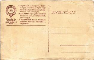 Mienk a ma, gyermekeinké a holnap. Generali Triesti Általános Biztosító Társulat reklámlapja / Insur...