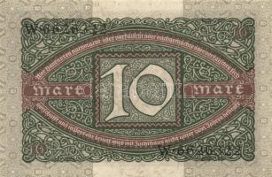 Német Birodalom / Weimari Köztársaság 1920. 10M (6x) kis ugrású sorszámokkal T:I