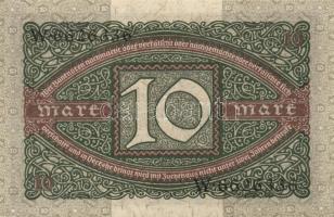 Német Birodalom / Weimari Köztársaság 1920. 10M (6x) kis ugrású sorszámokkal T:I