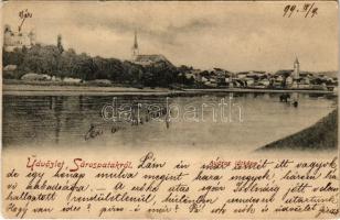 1899 (Vorläufer) Sárospatak, látkép, vár (Rb)