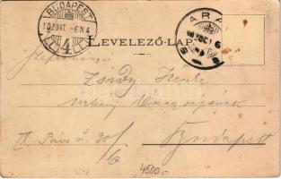 1902 Arad, Szentháromság szobor, 1848 Múzeum, színházi étterem. Kerpel Izsó kiadása / Trinity statue...