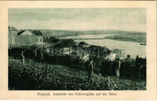 Belgrád, Belgrade, Beograd; Aussicht von Kalemegdan auf die Save. K.u.K. Militär-Generalgouvernement in Serbien / WWI Austro-Hungarian K.u.K. military, soldiers