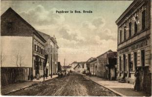 1916 Brod, Bosanski Brod; street view, shop of Vuko Jovanovic (EB)