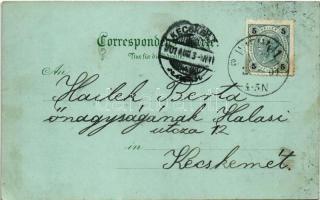 1901 Wien, Vienna, Bécs; Venedig in Wien. Riesenrad, Rialto-Brücke, St. Giovanni-Brücke / ferris whe...