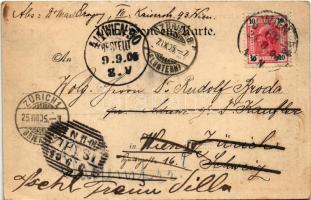 1905 Dürnstein, Fahrt des internationalen Preßkongresses Wien 1904 durch die Wachau. Wiener Photo-Kl...