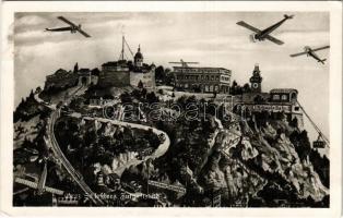 1940 Graz (Steiermark), Schloßberg Zukunftsbild / in the future montage (EK)