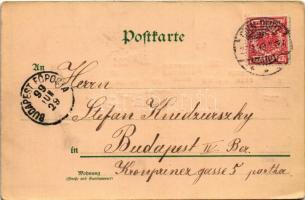 1899 (Vorläufer) Köln, Cologne; general view at night. W. Hagelberg Art Nouveau, litho (EK)