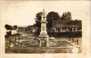 1928 Sajókaza, Világháborús emlékmű, hősök szobra. photo (fl)