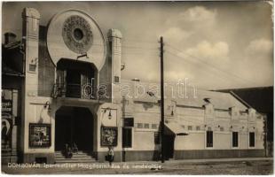 1942 Dombóvár, Ipartestület mozgószínháza és vendéglője, étterem, mozi. Moosz Alajos kiadása (kis szakadás / small tear)