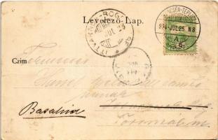 1904 Trencsénteplic, Trencianske Teplice; Kastély és III-IV. számú tükörfürdő / Kastell und Spiegelb...