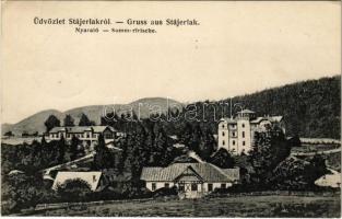 1908 Stájerlak, Steierlak, Stájerlakanina, Steierdorf, Anina; Sommerfrische / nyaraló. Scheitzner kiadása / villa, holiday resort (EK)