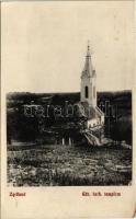 1912 Krassógombás, Zgribest, Zgribesti; Görögkatolikus templom. Karger Fotograf (Lugos) / Greek Catholic church (EK)