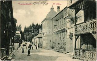1906 Tusnádfürdő, Baile Tusnad; Fő sétány, gyógyszertár. Dragomán kiadása / promenade, pharmacy (EM)