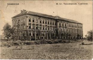 1909 Temesvár, Timisoara; Gyárváros, M. kir. állami tanítóképző. Gerő Manó kiadása / teachers training institute (EM)